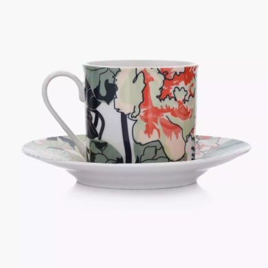 Чашка з блюдцем Duka IDUNN | Білий / Принт - 2 Чашка з блюдцем Duka IDUNN | Білий / Принт 1218134 фото - 2