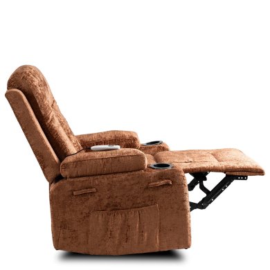 Крісло м'яке розкладне масажне з реклайнером Mebel Elit BOX Welur Коричневий ME.BOX/BR/V/FW фото - 5
