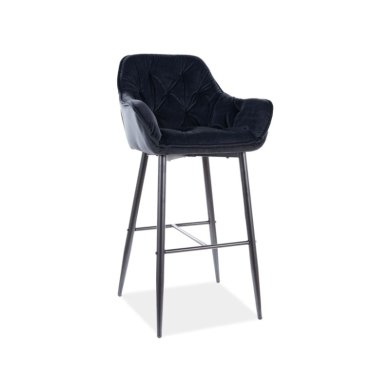 Барный стул Signal Cherry H-1 Velvet Черный CHERRYH1VCC