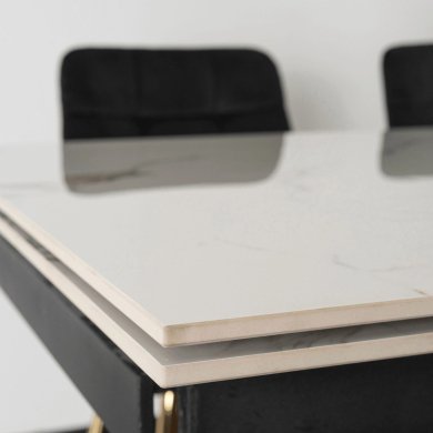 Раскладной обеденный стол Mebel Elit IBIZA Marmur Белый ME.IBIZA/B/ZL/S160-240 фото - 9