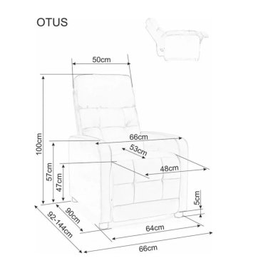 Крісло м'яке розкладне з реклайнером Signal OTUS Velvet Зелений OTUSVZ фото - 5