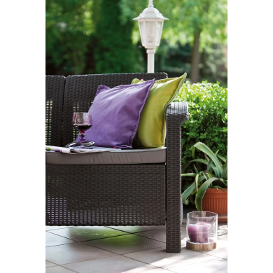 Садовий диван Keter CORFU LOVE SEAT MAX Коричневий - 6 Садовий диван Keter CORFU LOVE SEAT MAX Коричневий 258947 фото - 6