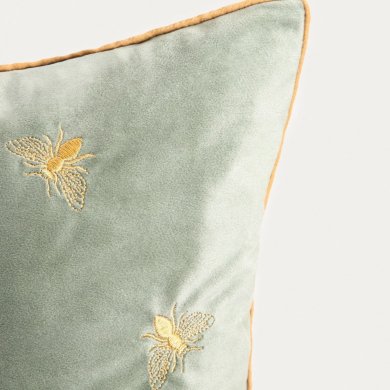 Декоративна наволочка Homla CAMILLA Welur 45х45 см Фісташковий 243458 фото - 2