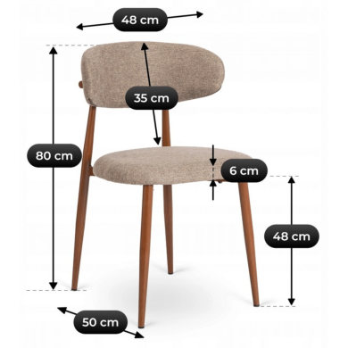 Обеденный стул Mebel Elit FLAVIO Бежевый ME.FLAVIO/BZ/O/T/K фото - 7