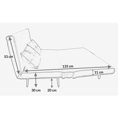 Диван раскладной Kontrast EVITA 139 см | Темно-серый 5.90.20121 фото - 9