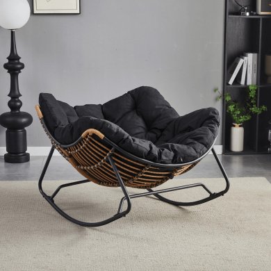 Крісло-качалка м'яке Mebel Elit ELTON Чорний ME.ELTON/CZ/T/FW фото - 5