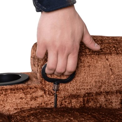 Крісло м'яке розкладне масажне з реклайнером Mebel Elit BOX Welur Коричневий ME.BOX/BR/V/FW фото - 10