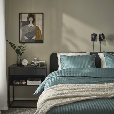 IKEA Комплект постільної білизни NATTJASMIN 150х200 см Зелений (ИКЕА НАТТЖАСМИН) 50595833 фото - 2