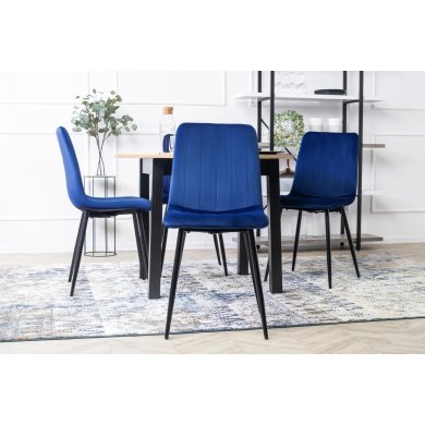 Обеденный комплект мебели Mebel Elit HARRY IBIS | Дуб артизан / Черный / Синий - 3 Обеденный комплект мебели Mebel Elit HARRY IBIS | Дуб артизан / Черный / Синий HARRY/DR/CZ/S/IBIS/GR/V/Z4/K фото - 3