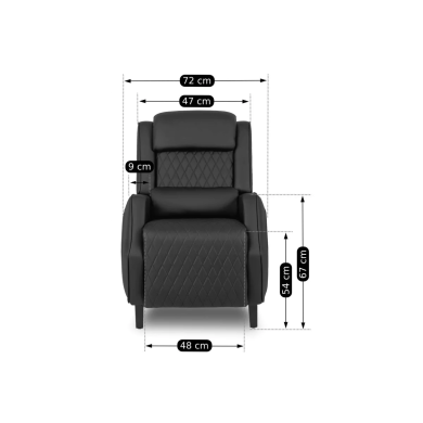 Кресло раскладное многопозиционное Mebel Elit VIPER | Черный ME.VIPER/CZ/E/FW фото - 3