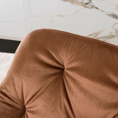 Обеденный стул Mebel Elit MODESTO Welur Рыжий ME.MODESTO/RD/CZ/V/K фото - 8