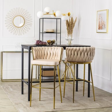 Барный стул Mebel Elit FLORES 2 Кремовый - 7 Барный стул Mebel Elit FLORES 2 Кремовый ME.FLORES2/KR/ZL/V/H фото - 7