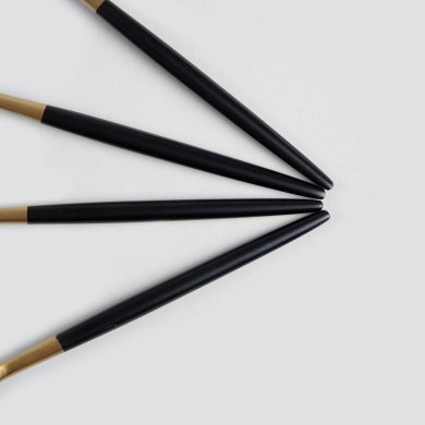 Набір десертних ложок Homla NOIA 4 шт Чорний 239060 фото - 3