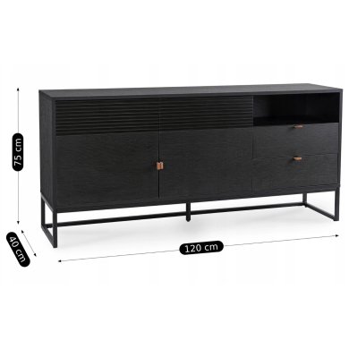 Комод Mebel Elit COMO Чорний - 6 Комод Mebel Elit COMO Чорний ME.COMO/CZ/CZ/KOM фото - 6