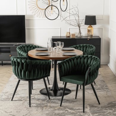 Обеденный стул Mebel Elit ELENA Welur Зеленый ME.ELENA/Z/V/K фото - 5