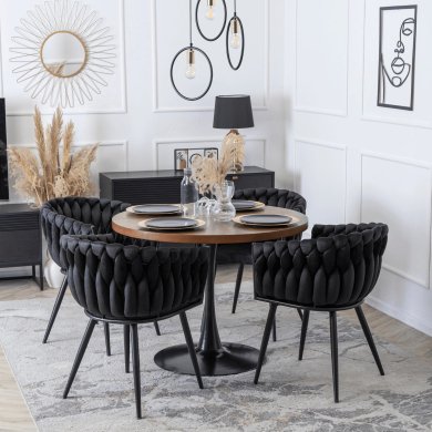 Обеденный стул Mebel Elit ELENA Welur Черный ME.ELENA/CZ/V/K фото - 6