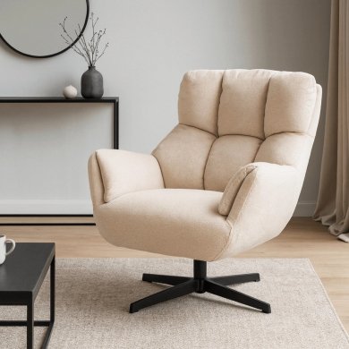 Крісло м'яке поворотне Mebel Elit REAL Кремовий ME.REAL/KR/CZ/T/FW фото - 7