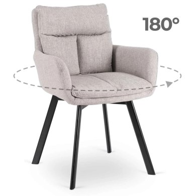 Обеденный стул поворотный Mebel Elit CORTADO Серый ME.CORTADO/P/CZ/T/K