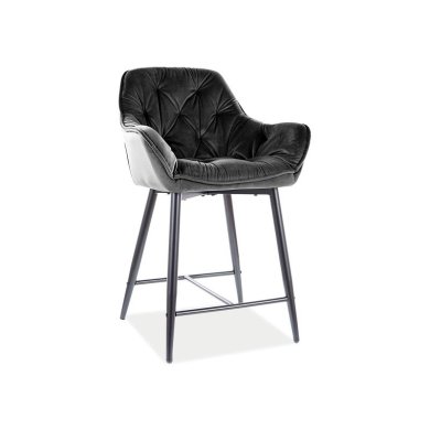 Барный стул Signal Cherry H-2 Velvet Черный CHERRYH2CC
