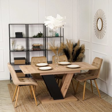 Раскладной обеденный стол Mebel Elit CLARK Дуб артизан PM.DUBAJ/A/CZ/S фото - 8