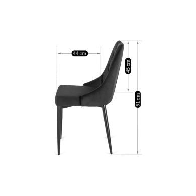 Обідній стілець Mebel Elit CORK Welur Чорний ME.CORK/CZ/V/K фото - 17