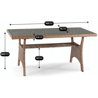 Комплект садових меблів Mebel Elit COMODO Коричневий ME.COMODO/MIO/RT/OGR/ZES фото - 10