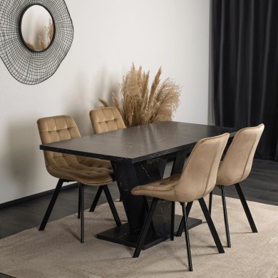 Розкладний обідній стіл Mebel Elit CLARK Marmur Чорний PM.DUBAJ/CZM/S фото - 7