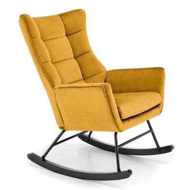 Кресло-качалка мягкое Halmar BAZALTO Горчичный V-CH-BAZALTO-FOT-MUSZTARDOWY фото - 2