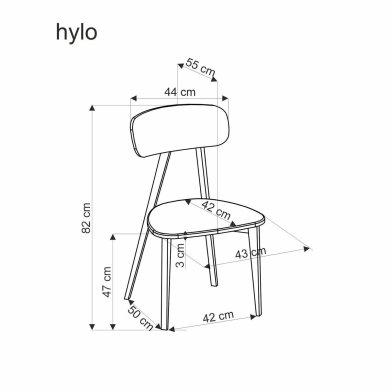 Обідній стілець Halmar HYLO Бежевий V-PL-N-HYLO-SERTA2 фото - 13