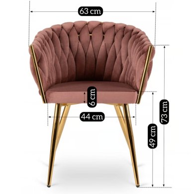 Обідній стілець Mebel Elit CAPI Welur Рожевий ME.CAPI/R/ZL/V/K фото - 10