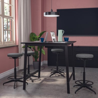 IKEA Письмовий стіл для роботи сидячи/стоячи MITTZON Чорний (ИКЕА МИЦОН) 39533455 фото - 4