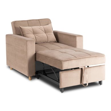 Кресло мягкое раскладное Mebel Elit SOLOR Welur Бежевый ME.SOLOR2/BZ/V/FW фото - 8