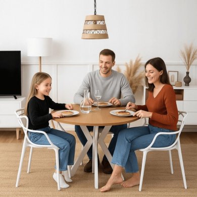 Обідній стіл Mebel Elit LAUREN 90 см Дуб - 5 Обідній стіл Mebel Elit LAUREN 90 см Дуб ME.LAUREN/D/B/S90 фото - 5