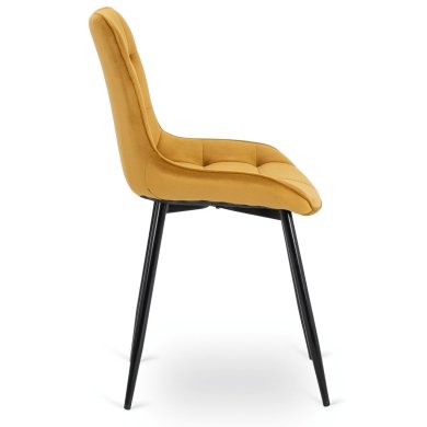 Обеденный стул Mebel Elit CHRIS Welur Горчичный ME.CHRIS/CU/CZ/V/K фото - 3