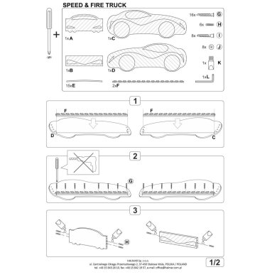 Ліжко дитяче Halmar Speed ​​| Гоночний автомобіль V-PL-SPEED-LOZ фото - 2