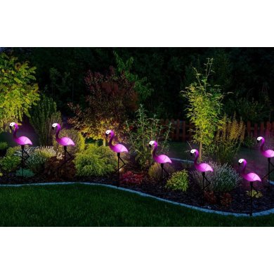 Набір світильників на сонячній батареї Garden Line FLAMINGI 3 шт Фіолетовий - 2 Набір світильників на сонячній батареї Garden Line FLAMINGI 3 шт Фіолетовий SOL6087 фото - 2