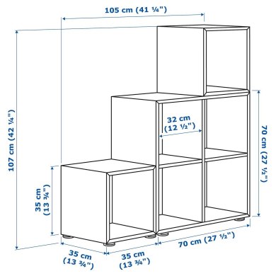 IKEA Стелаж EKET Горіх (ИКЕА ЭКЕТ) 09568842 фото - 9