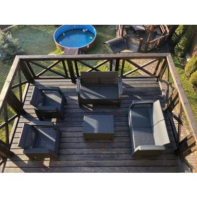 Комплект садовой мебели Keter CORFU REST Графит 241725 фото - 8