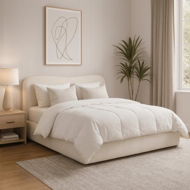 Кровать Mebel Elit BRISTOL Boucle 140x200 см Кремовый ME.BRISTOL/140/KR/TB/LOZZPOJ