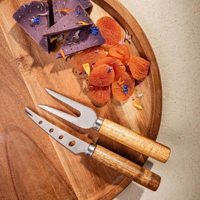 Сервировочная доска с ножами Homla MOOKA 30,5 см Дерево 244384 фото - 4