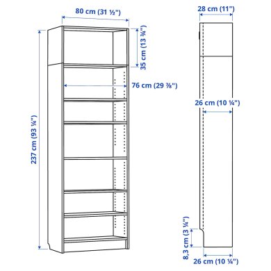 IKEA Стеллаж BILLY Орех (ИКЕА БИЛЛИ) 39581880 фото - 4
