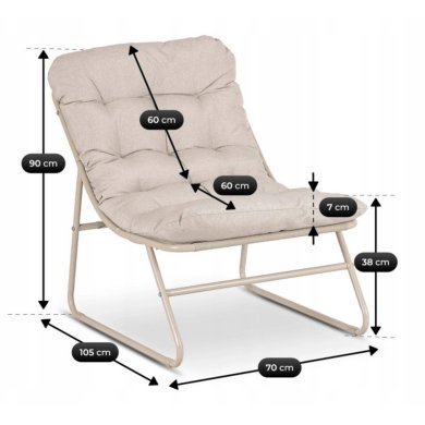 Комплект садових меблів Mebel Elit NIKEA Бежевий ME.NIKEA/P/T/ZES фото - 7