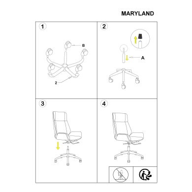 Офісне крісло Signal Maryland Чорний OBRMARYLANDCOR фото - 2