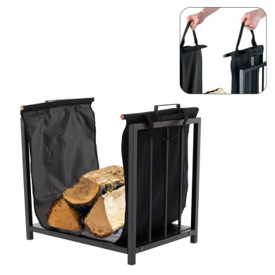 Дровница Garden Line 51x37x50,5 см Черный KOM5868