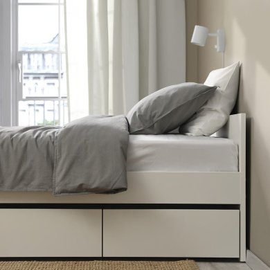 IKEA Кровать VIHALS 90x200 см Белый (ИКЕА ВИХАЛС) 59581983 фото - 5