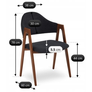 Обідній стілець Mebel Elit RUIZ 2 Чорний ME.RUIZ/CZ/O/T/K фото - 11