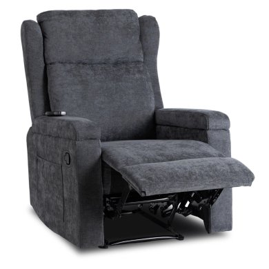 Крісло м'яке розкладне масажне з реклайнером Mebel Elit SEBASTIAN Темно-сірий ME.SEBASTIAN/CZ/T/FW фото - 2