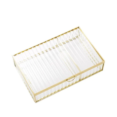 Шкатулка для украшений Homla GRAZIA 23x15x5 см | Прозрачный / Золотой 215434
