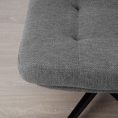 IKEA Кресло мягкое поворотное с подставкой HAVBERG Серый (ИКЕА ХАВБЕРГ) 69485325 фото - 5