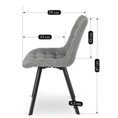 Обідній стілець Mebel Elit RICK 2 Сірий - 11 Обідній стілець Mebel Elit RICK 2 Сірий ME.RICK2/P/T/K фото - 11